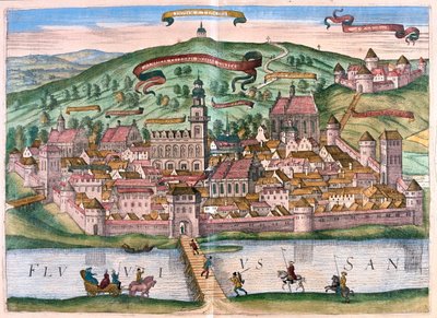 Przemysl, Puola - Georg Braunin "Civitates Orbis Terrarum", Köln 1617. tekijältä Georg Braun