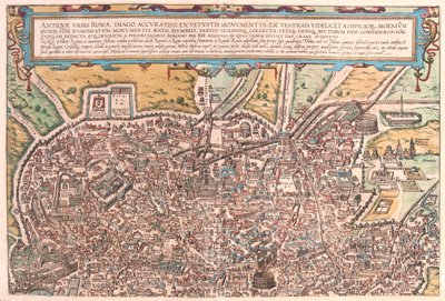 Rooma, Italia - Georg Braunin teoksessa "Civitates Orbis Terrarum", Köln 1617. tekijältä Georg Braun