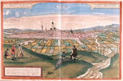 Sankt Polten, Itävalta - Georg Braunin teoksessa "Civitates Orbis Terrarum", Köln 1617. tekijältä Georg Braun