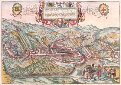 Serravalle, Vittorio Veneto (Treviso), Italia - Georg Braunin "Civitates Orbis Terrarum", Köln 1617. tekijältä Georg Braun
