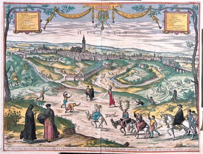 Seviglia, Espanja - Georg Braunin teoksessa "Civitates Orbis Terrarum", Köln 1617. tekijältä Georg Braun