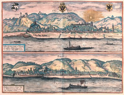 Vosavia (Ficelia) Oberwesel - Boppard, Saksa - Georg Braunin kirjoittamassa teoksessa "Civitates Orbis Terrarum", Köln 1617. tekijältä Georg Braun