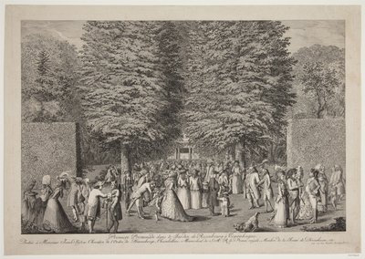 Ensimmäinen kävelymatka Kööpenhaminan Rosenburgin puutarhassa tekijältä Georg Christian Schule