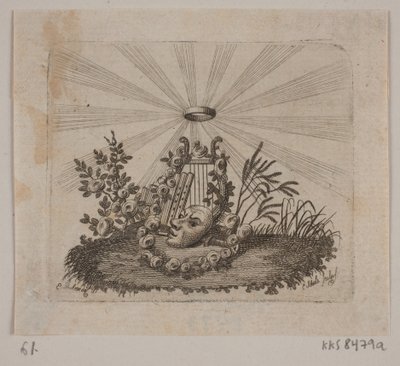 Vinjetti J. H. Wesselin teokselle "Kaikki kirjoitukset" tekijältä Georg Christian Schule