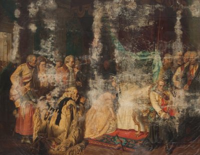 Keisari Joseph II kuolinvuoteellaan tekijältä Georg Conräder