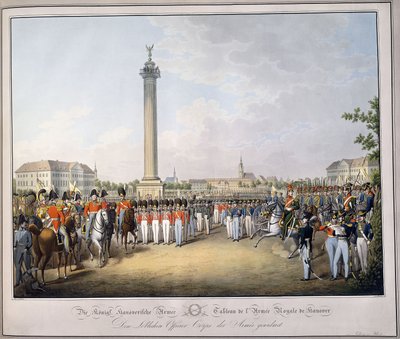 Hannoverin kuninkaallisen armeijan taulukko, "Tableau des Armees de l"Europe", kirjoittanut Luwig Von Kleist, n. 1828-1845 tekijältä Georg Emanuel Opitz