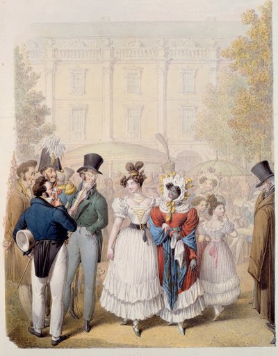 Palais Royal, n. 1815 (wc paperilla) tekijältä Georg Emanuel Opitz