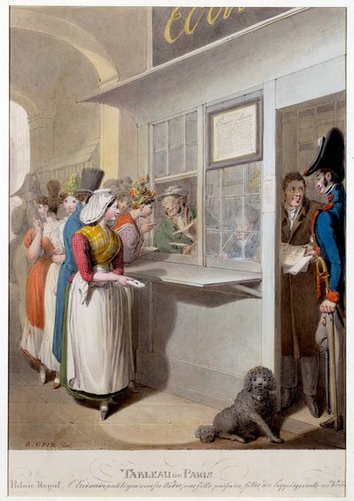 George Emanuel Opitzin (1775-1841) kuninkaallisen palatsin litografian julkinen kirjoittaja 1800-luvun Pariisi, Musee Carnavalet tekijältä Georg Emanuel Opitz
