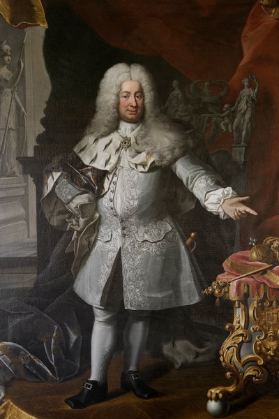Fredrik I, Ruotsin kuningas, n. 1720 (öljy kankaalle) tekijältä Georg Engelhardt Schröder
