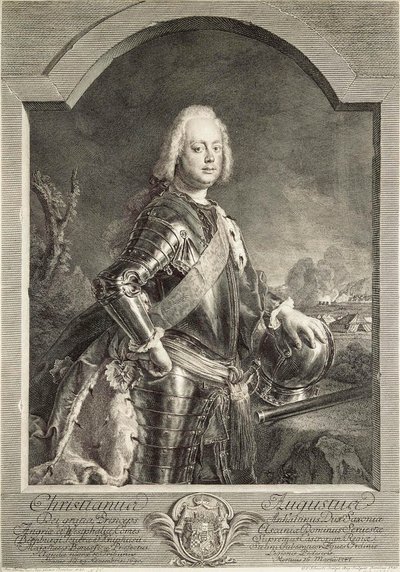 Anhalt-Zerbstin prinssin Christian Augustin muotokuva 1690-1747, 1750. tekijältä Georg Freidrich Schmidt