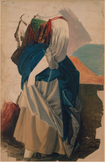 Italialaisen naisen vaatetusselvitys tekijältä Georg Friedrich August Lucas