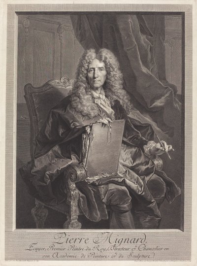 Pierre Mignard tekijältä Georg Friedrich Schmidt after Hyacinthe Rigaud