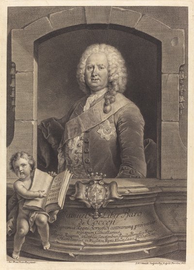 Samuel Liber Baro de Cocceji tekijältä Georg Friedrich Schmidt after Jean Pesne