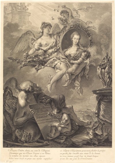 Louise Albertine de Brandt, Baroness von Grapendorf tekijältä Georg Friedrich Schmidt, after Pierre Le Sueur