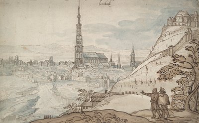Näkymä Landshutista tekijältä Georg Hoefnagel