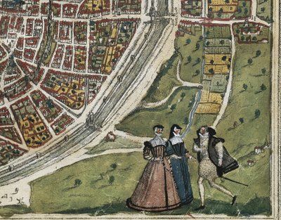 BRAUN, George (1541-1622). ORTELIUS, Abraham (1527-1598). HOGENBERG, Franz (1535-1590). Civitatis Orbis Terrarum (Theatrum orbis terrarum). 1572-1617. Pariisi (1572). Vasen alempi yksityiskohta. Nide I. Etsaus. ESPANJA. KASTILIA JA LEON. Salamanca. Salaman tekijältä Georg Hogenberg Franz (1535 90) & Ortelius Abraham (1527 98) Braun