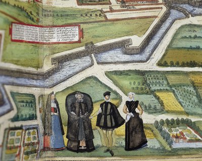 BRAUN, George (1541-1622). ORTELIUS, Abraham (1527-1598). HOGENBERG, Franz (1535-1590). Civitatis Orbis Terrarum (Theatrum orbis terrarum). 1572-1617. Antwerpen (1572). Unteres Detail. Band I. Radierung. SPANIEN. KASTILIEN UND LEON. Salamanca. Universitäts von Georg Hogenberg Franz (1535-90) & Ortelius Abraham (1527-98) Braun