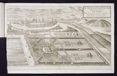 Cremsierin uudet puutarhat, prinssipiispan asuinpaikka, julkaistiin n. 1700 tekijältä Georg Matthaus Vischer