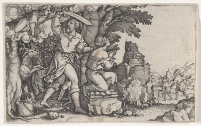 Abrahamin uhri, Aabrahamin tarinasta. tekijältä Georg Pencz