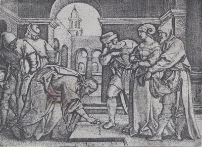 Kristus ja avionrikkoja nainen. tekijältä Georg Pencz