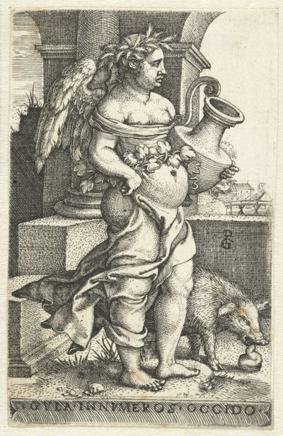 Ahmatti (gula) Gvla innvmeros occido (otsikko esineessä) Seven Deadly Sins (sarjan nimi) tekijältä Georg Pencz