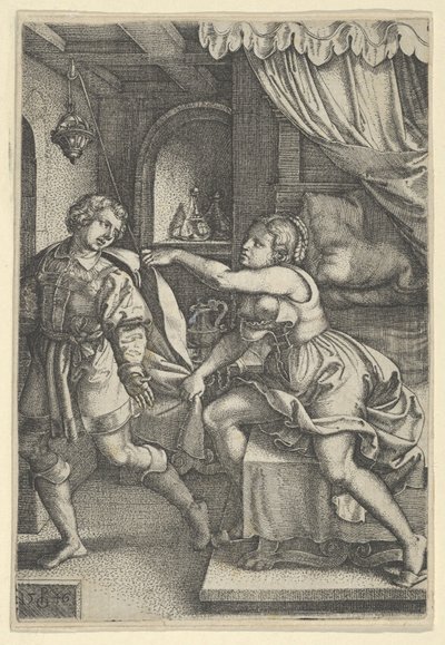 Joosefin ja Potifarin vaimo, Joosefin tarina, 1546. tekijältä Georg Pencz