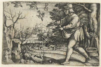 Vertaus kylväjästä Kristuksen elämä (sarjan nimi) tekijältä Georg Pencz