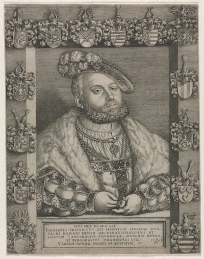Saksin vaaliruhtinas Juhana Fredrik I:n, "Jalomielisen", muotokuva tekijältä Georg Pencz
