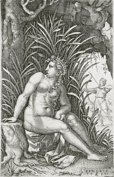 Procris tappoi Cephalus tekijältä Georg Pencz