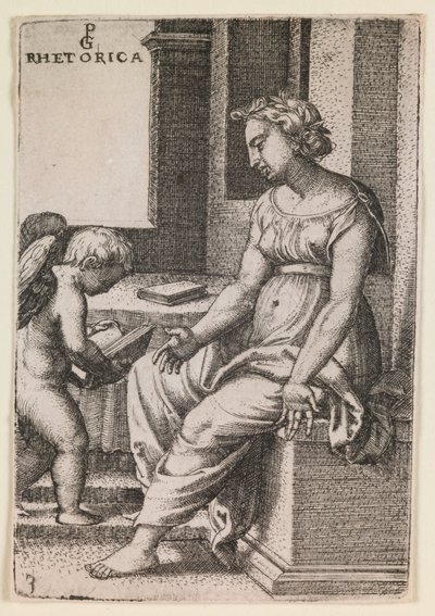 Retorica, sarjasta "The Liberal Arts" tekijältä Georg Pencz