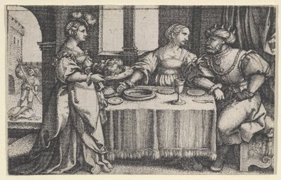 Salome Johannes Kastajan pään kanssa. tekijältä Georg Pencz