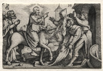 Jeesuksen Kristuksen elämä: Kristus astuu Jerusalemiin tekijältä Georg Pencz
