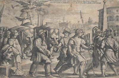 The Triumph of Fame on Chastity, Petrarchin voitoista. tekijältä Georg Pencz