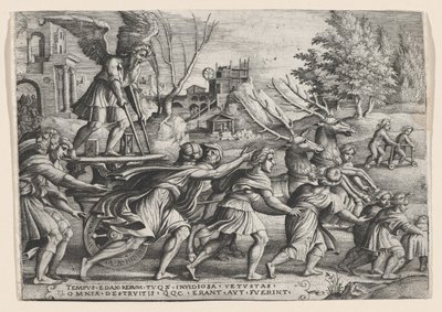 The Triumph of Time on Fame, Petrarkan voitoista. tekijältä Georg Pencz