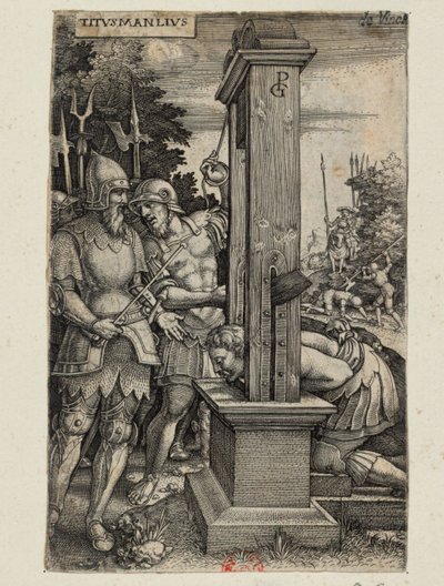 Titus Manlius, n. 1535 tekijältä Georg Pencz