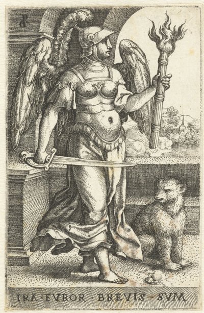 viha (Ira) Ira fvor brevis svm (otsikko esineessä) Seven Deadly Sins (sarjan nimi) tekijältä Georg Pencz