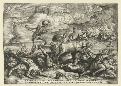 Kuoleman voitto Six Triumphs of Petrarch (sarjan nimi) tekijältä Georg Pencz