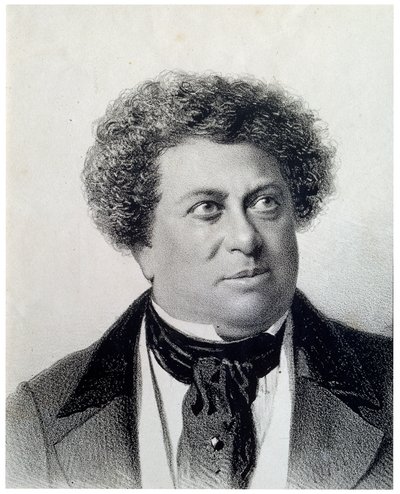 Kirjailija Alexandre Dumasin muotokuva, 1800-luku tekijältä Georg Wilhelm Timm