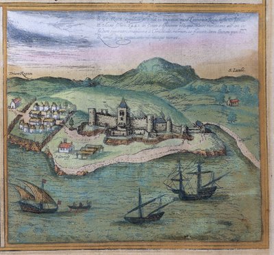 Elmina maailman kaupungeista, n. 1572 tekijältä Georg Braun und Franz Hogenberg
