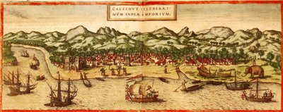 Calicut tekijältä Georg and Hogenberg Franz (1535 90) Braun