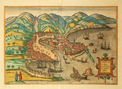 Chios Georg Braunin Civitates Orbis Terrarumilta tekijältä Georg Braun and Hogenberg Franz