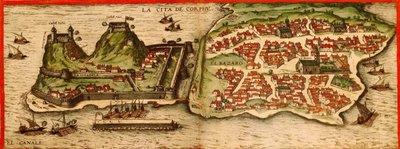 Korfu, Griechenland von Georg and Hogenberg Franz (1535-90) Braun