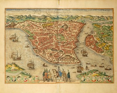 Georg Braun Istanbul maailman kaupungeista tekijältä Georg Braun and Hogenberg Franz