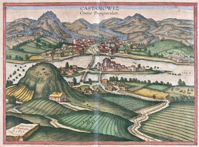 Kostajnica, Kroatia (kaiverrus tekijältä Georg Braun and Hogenberg Franz