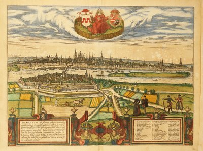 Georg Braunin Maastrichtin kartta maailman kaupungeista tekijältä Georg Braun and Hogenberg Franz