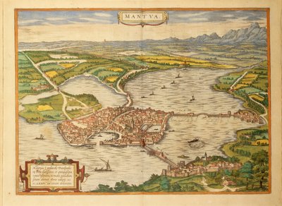 Georg Braunin Mantovan kartta maailman kaupungeista tekijältä Georg Braun and Hogenberg Franz