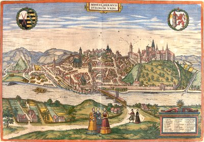 Meissen, Saksa tekijältä Georg and Hogenberg Franz (1535 90) Braun