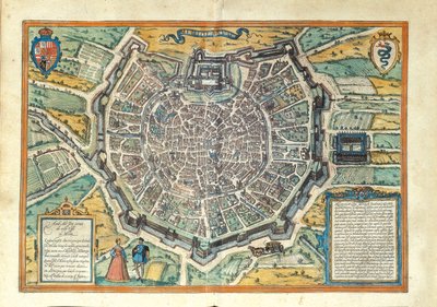Milano Georg Braunin Civitates Orbis Terrarumilta tekijältä Georg Braun and Hogenberg Franz