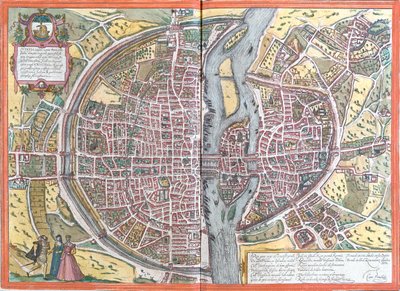 Pariisi, Ranska tekijältä Georg and Hogenberg Franz (1535-90) Braun