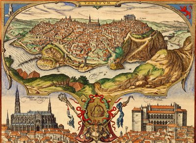 Toledo, Espanja tekijältä Georg and Hogenberg Franz (1535 90) Braun